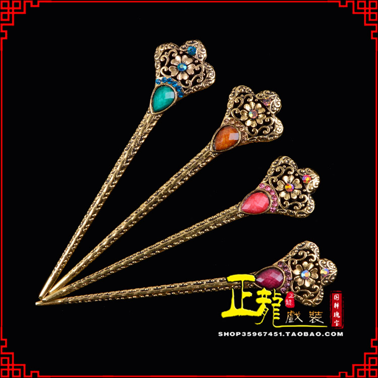 大竹头饰老旦青衣员外夫人簪子 老旦发簪