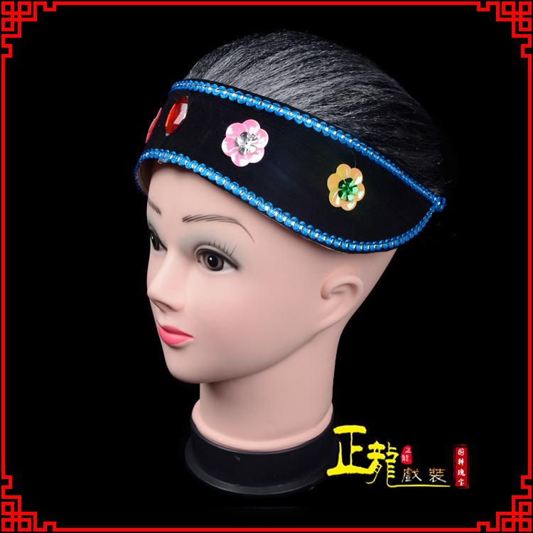 大竹老旦媒婆穷老太婆假发套 老旦头套