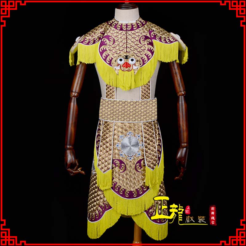 大竹武将士兵云肩鱼鳞侉子